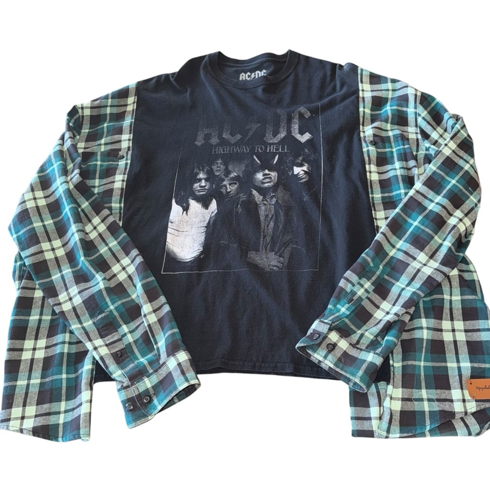 AC/DC Black and Green Long Sleeve Tee
